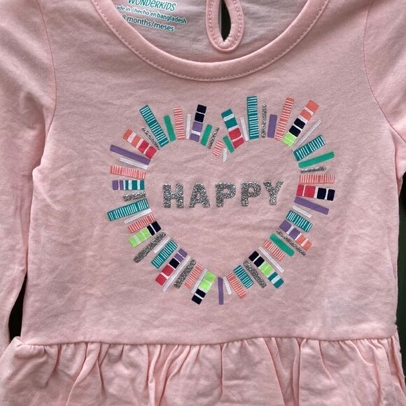 BABY Girls Cotton Shirts Pants & Dress Bundle 6-Piece Bundle Size 12M - Picture 3 of 10